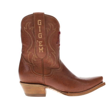 Shop Brown Womens Texas A&M Gameday Snip Toe Pull On Cowboy