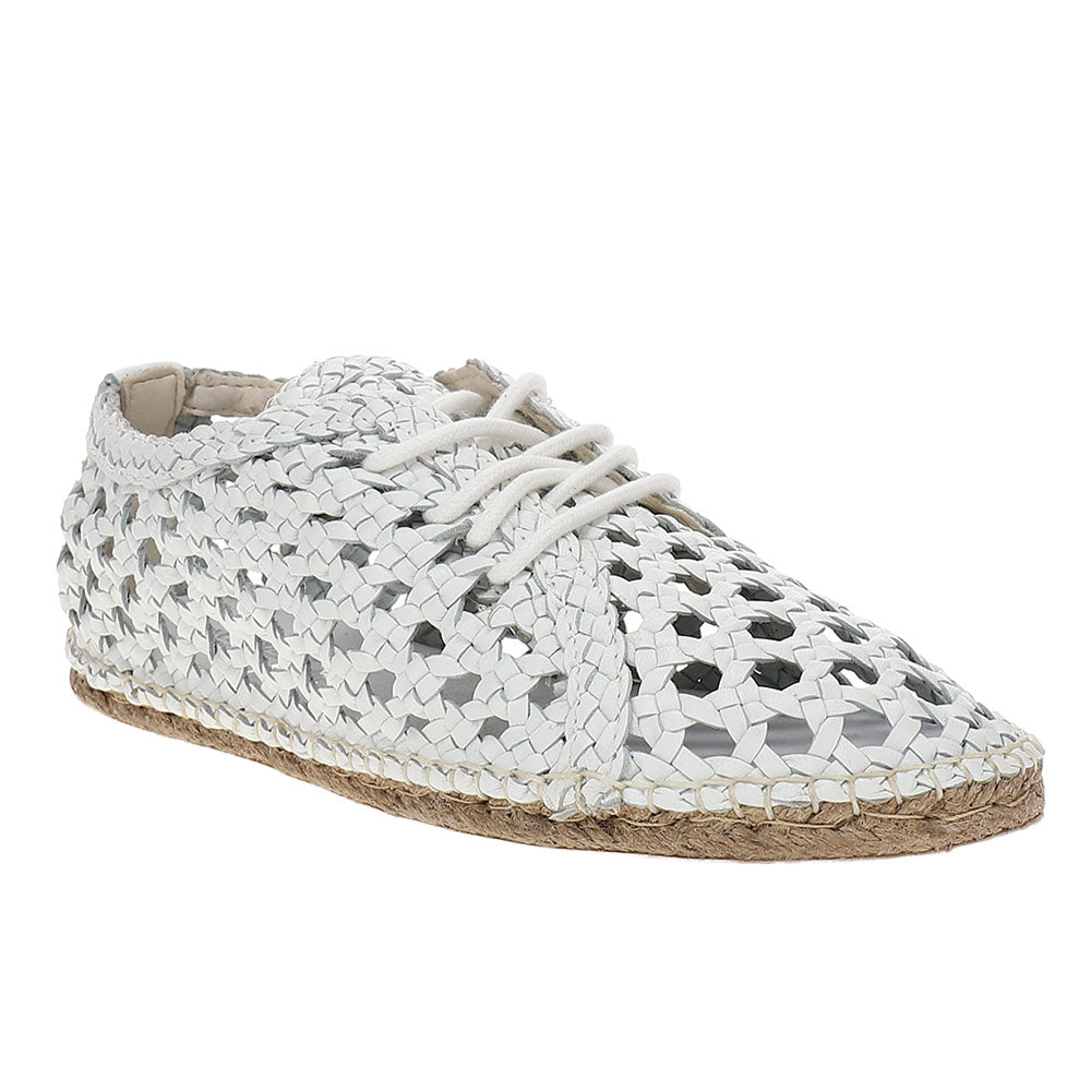 Shop White Womens Gemini Woven Flats – Shoebacca