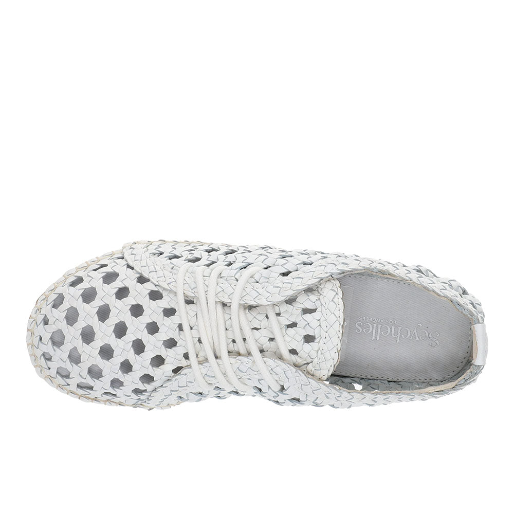 Shop White Womens Gemini Woven Flats – Shoebacca