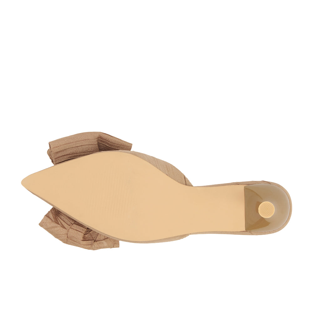 Shop Beige Womens Goldie Kitten Heel Mules – Shoebacca