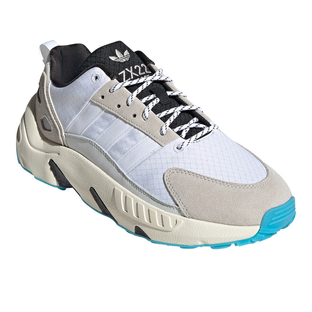 Shop White Mens Zx 22 Boost Lace Up Sneakers – Shoebacca