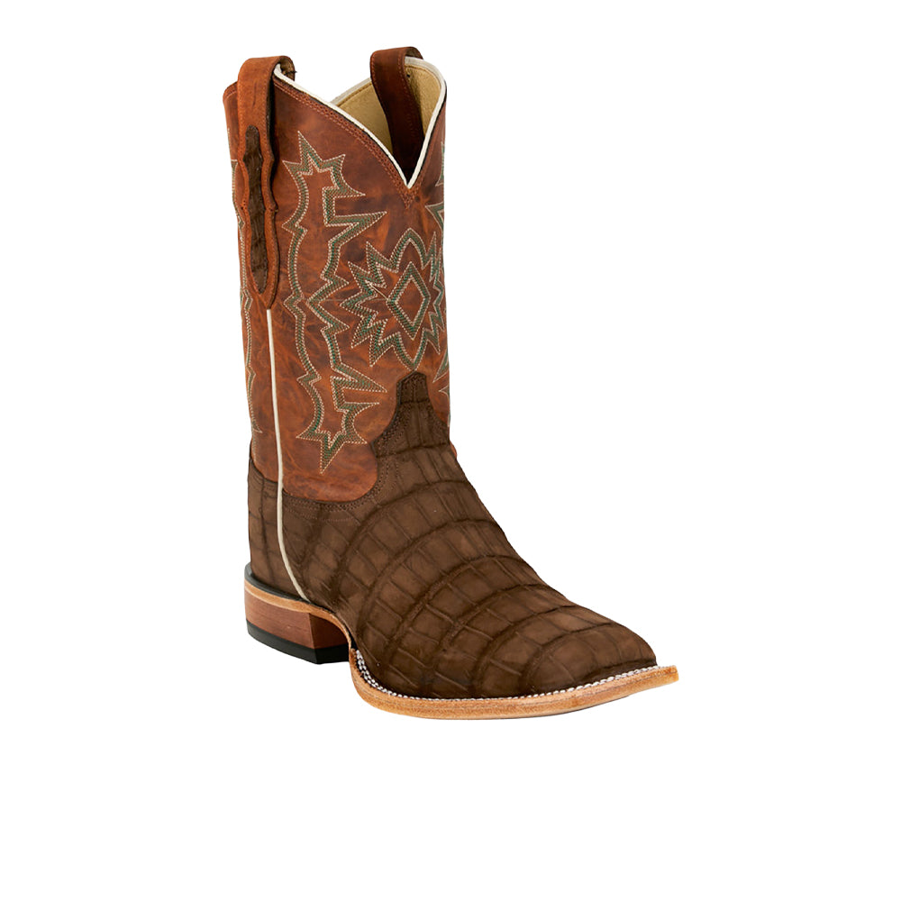 Shop Brown Mens Miguel 11 Inch Sueded American Alligator Square