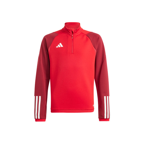 Shop Red Boys Tiro23 Long Sleeve Quarter Zip Pullover (Youth