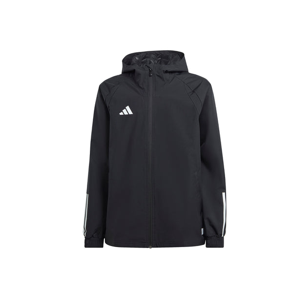 Shop Black Boys Tiro 23 Competition All-Weather Full Zip Jacket