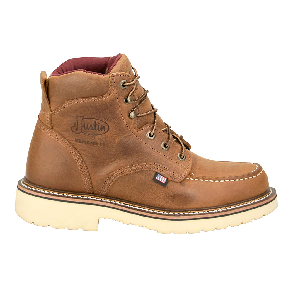 Shop Brown Mens Homeland Akron Waterproof Steel Toe Work Boots
