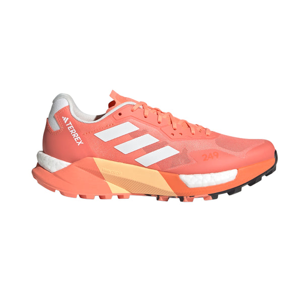 Shop Pink Womens adidas Terrex Agravic Ultra Trail Running Shoes