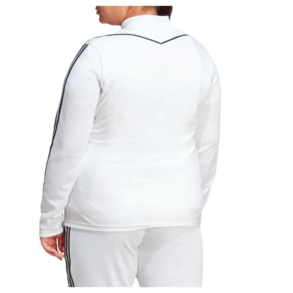 Shop White Womens Tiro23 League Full Zip Track Jacket (Plus