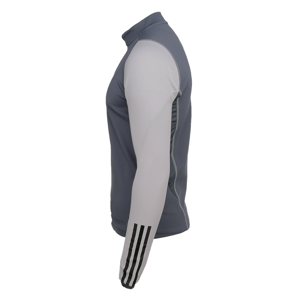 Shop Grey Mens Tiro23 Training Mock Neck Quarter Zip Pullover