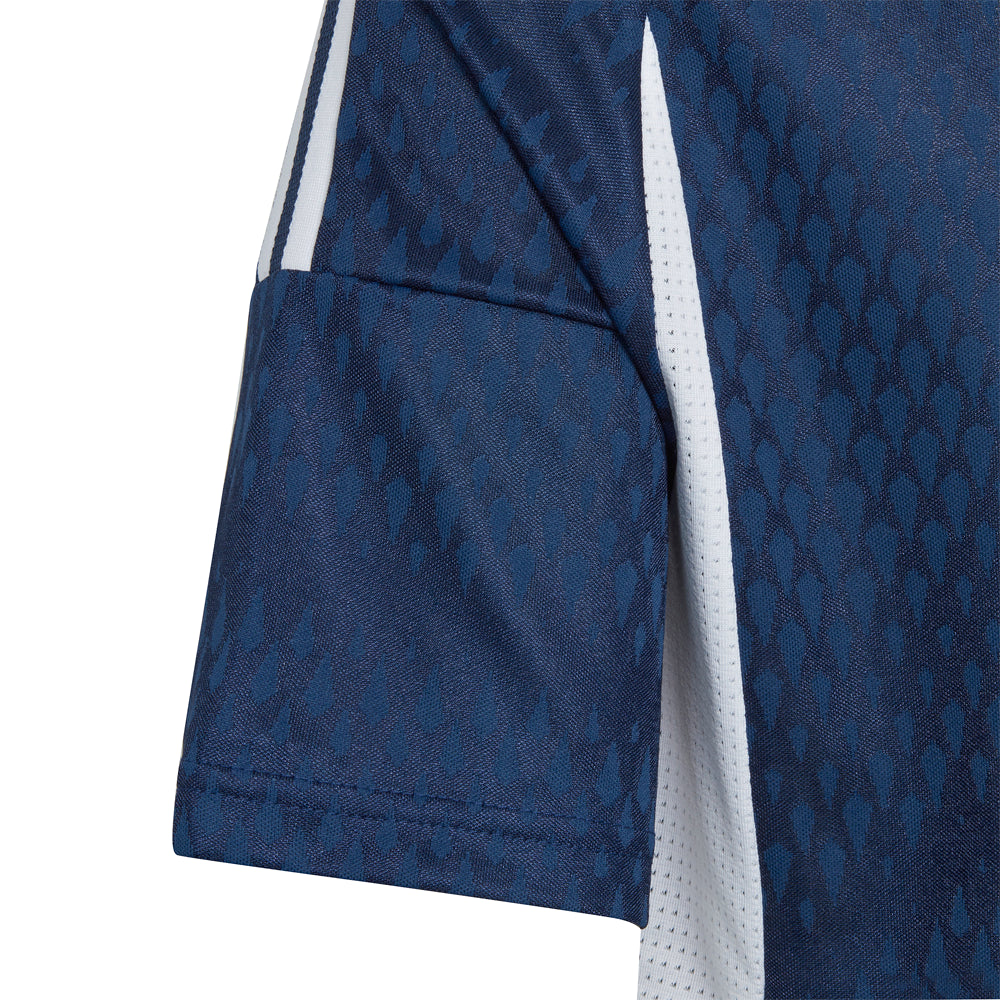 Shop Blue Boys Tiro23 Competition V Neck Short Sleeve Soccer