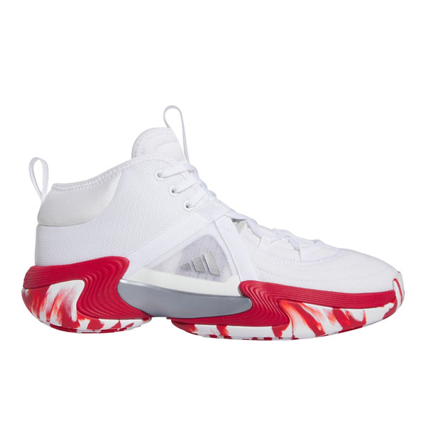 Shop White Womens adidas Exhibit Select Mid Basketball Shoes  display picture 2