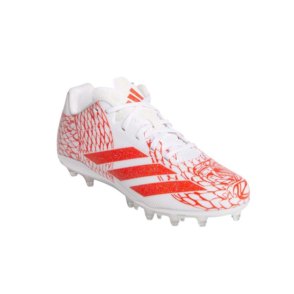 Shop Orange, White Boys Adizero Electric.2 Football Cleats (Big