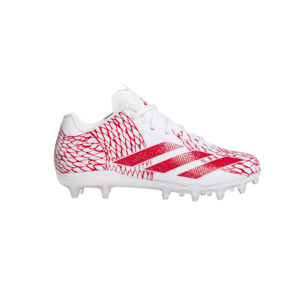 Shop Red, White Boys Adizero Electric.2 Football Cleats (Big