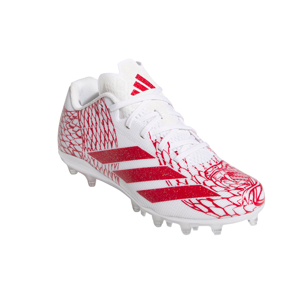 Shop Red, White Boys Adizero Electric.2 Football Cleats (Big Kid