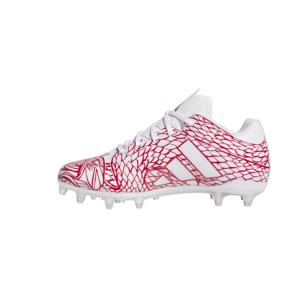 Shop Red, White Boys Adizero Electric.2 Football Cleats (Big