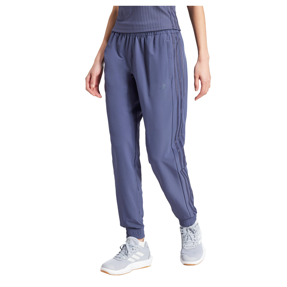 Shop Blue Womens Pacer All Gym 3-Stripes Woven Joggers – Shoebacca