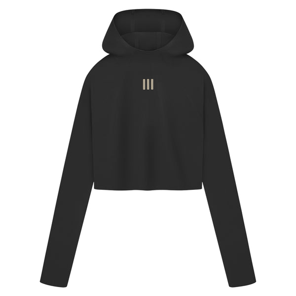 Shop Black Womens Fear Of God Athletics Crop Pullover Hoodie