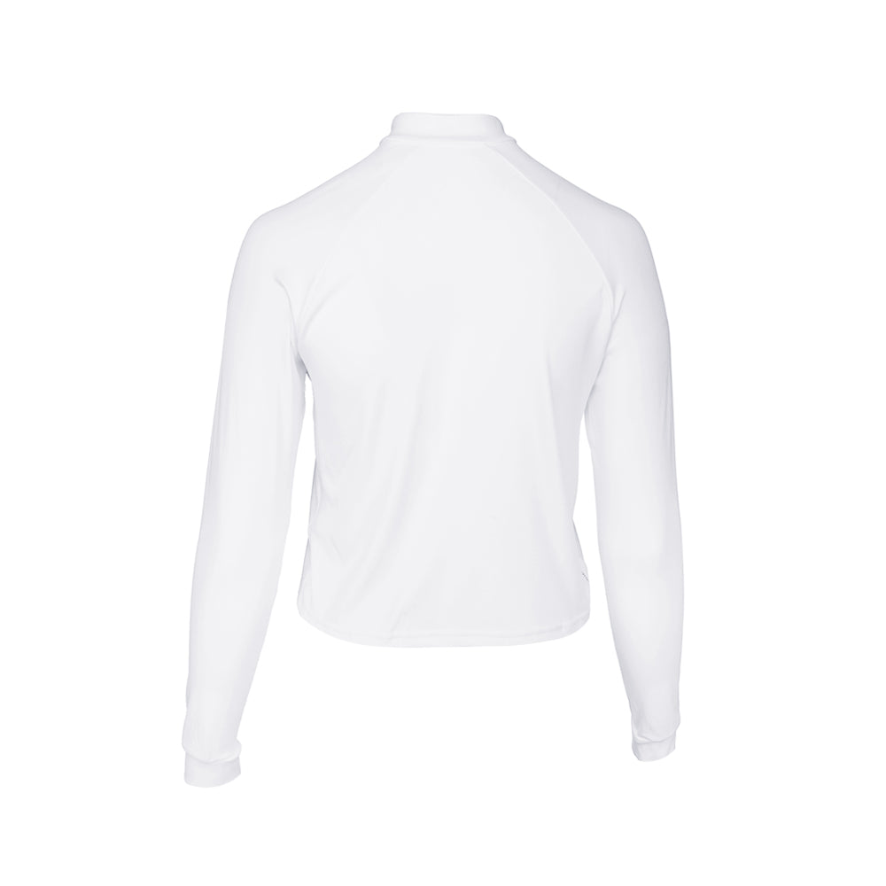 Shop White Womens Train Essentials Minimal Branding Quarter Zip