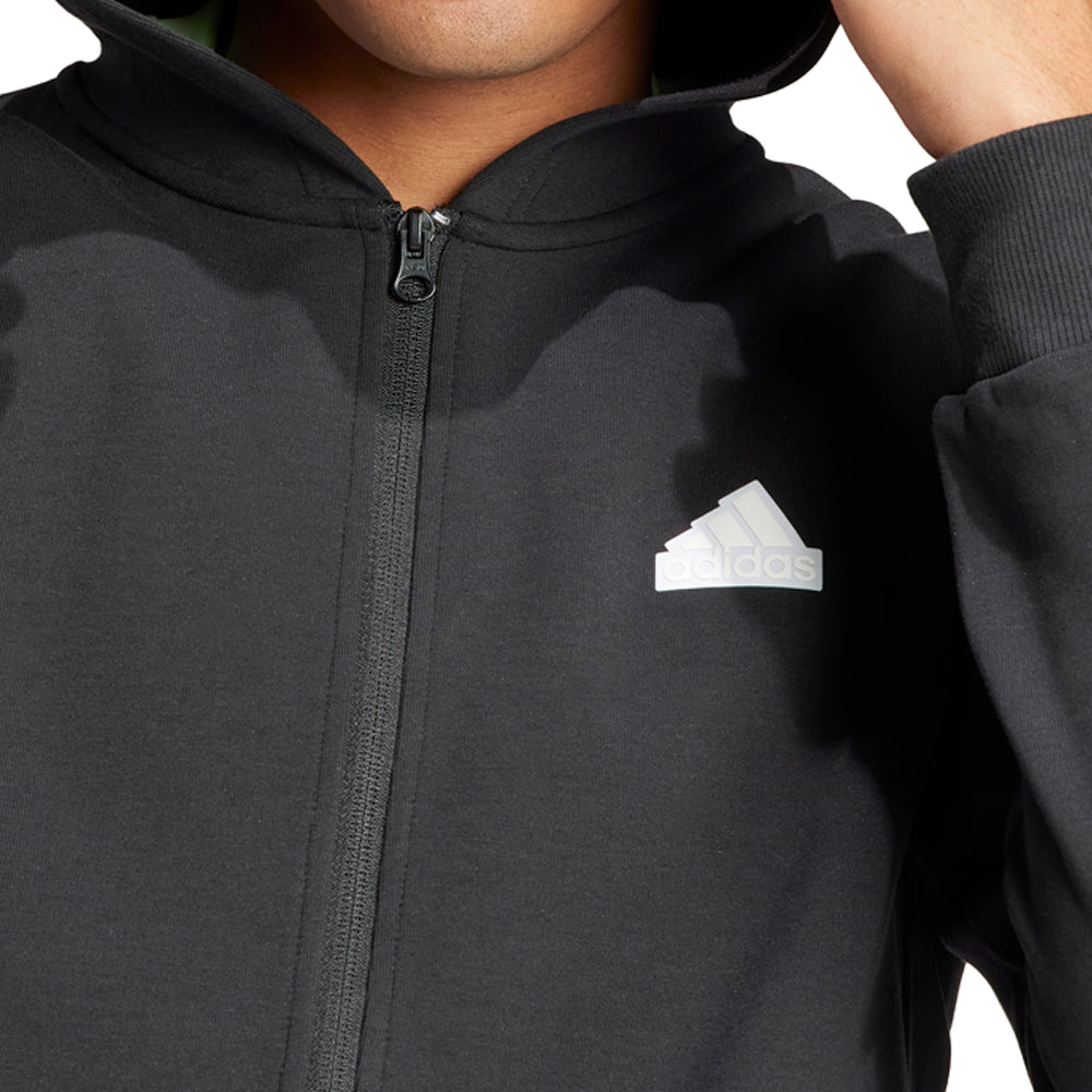 Shop Black Mens Future Icons 3-Stripes Full Zip Hoodie – Shoebacca