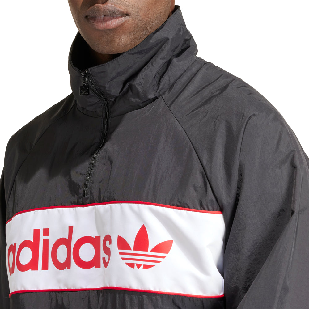 Shop Black Mens Half Zip Windbreaker – Shoebacca