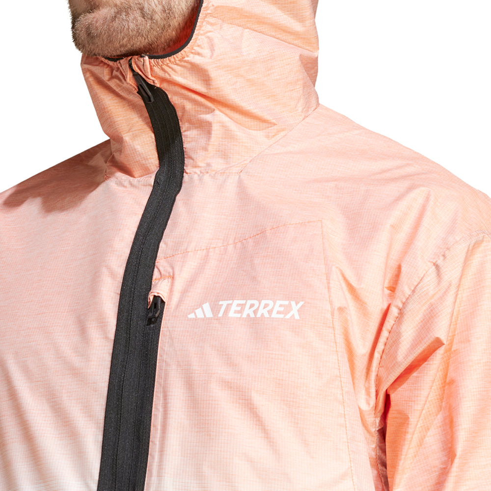 Shop Orange Mens Terrex Xperior Light Windweave Full Zip Jacket