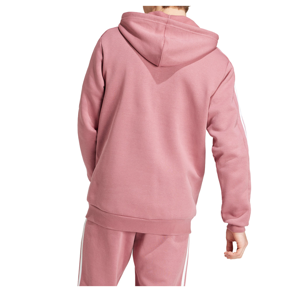 Shop Pink Mens Essentials Fleece 3-Stripes Full Zip Hoodie – Shoebacca