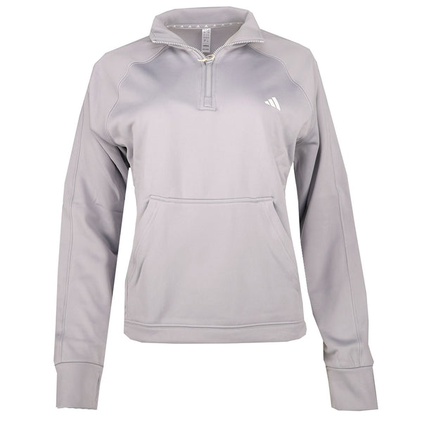 Shop Grey Womens Fleece Collared Long Sleeve Quarter Zip Pullover