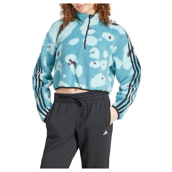 Shop Blue Womens Essentials Turtle Neck Long Sleeve Quarter Zip