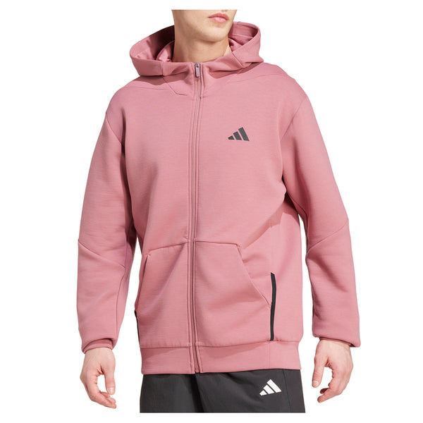 Shop Pink Mens Designed For Training Full Zip Hoodie – Shoebacca