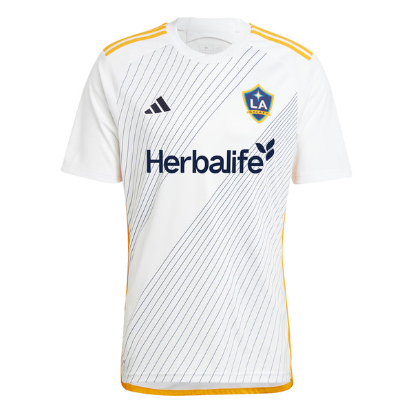 Shop White Mens LA Galaxy Home Crew Neck Short Sleeve Soccer