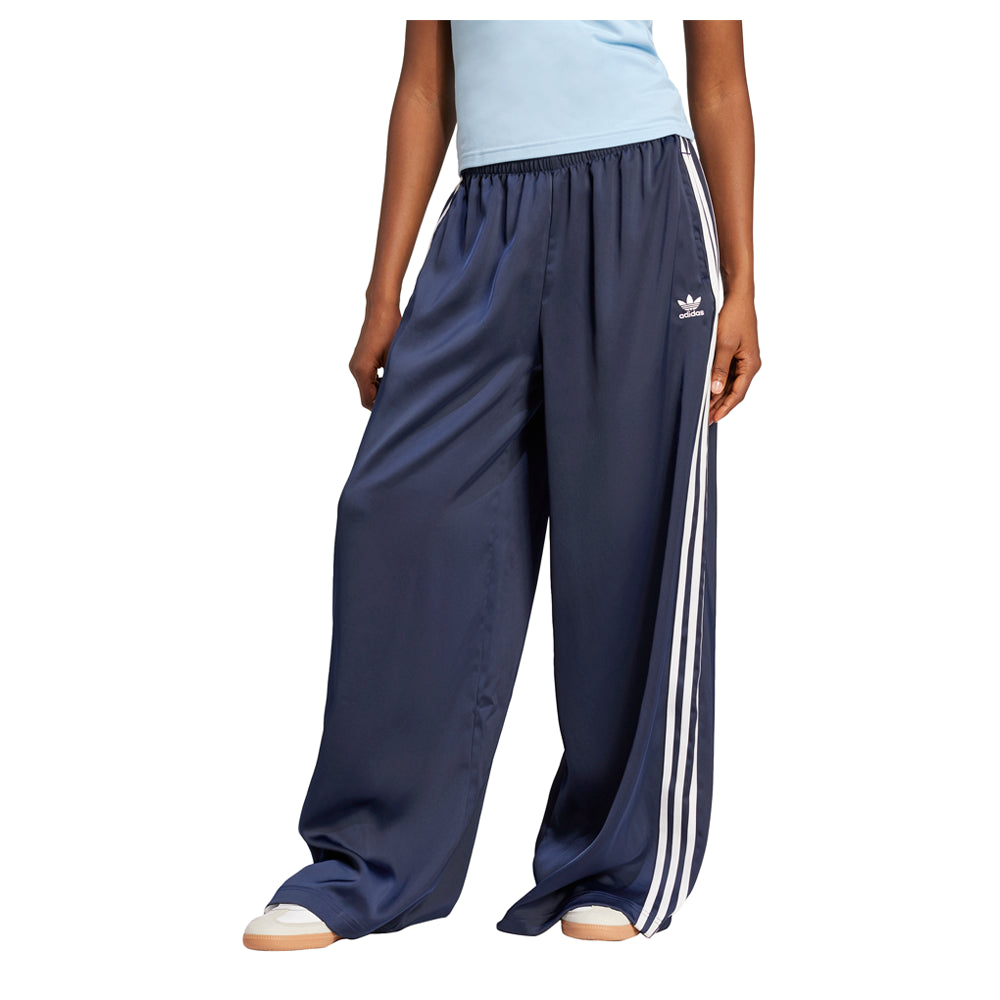 Shop Blue Womens Adicolor Satin Wide Leg Track Pants – Shoebacca