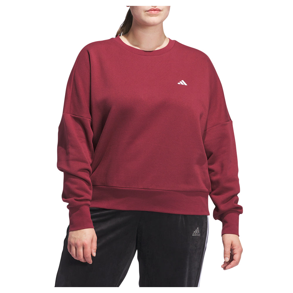 Shop Red Womens Essentials Small Logo Feel Cozy Crew Neck