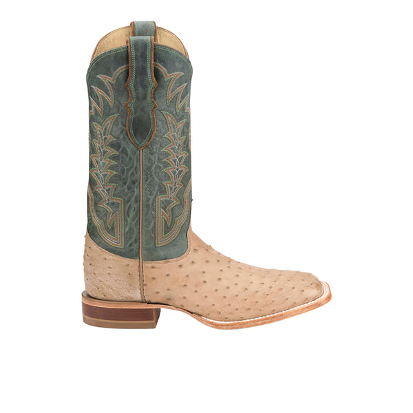 Shop Beige, Green Mens Justin Boots Chisolm Full Quill Ostrich