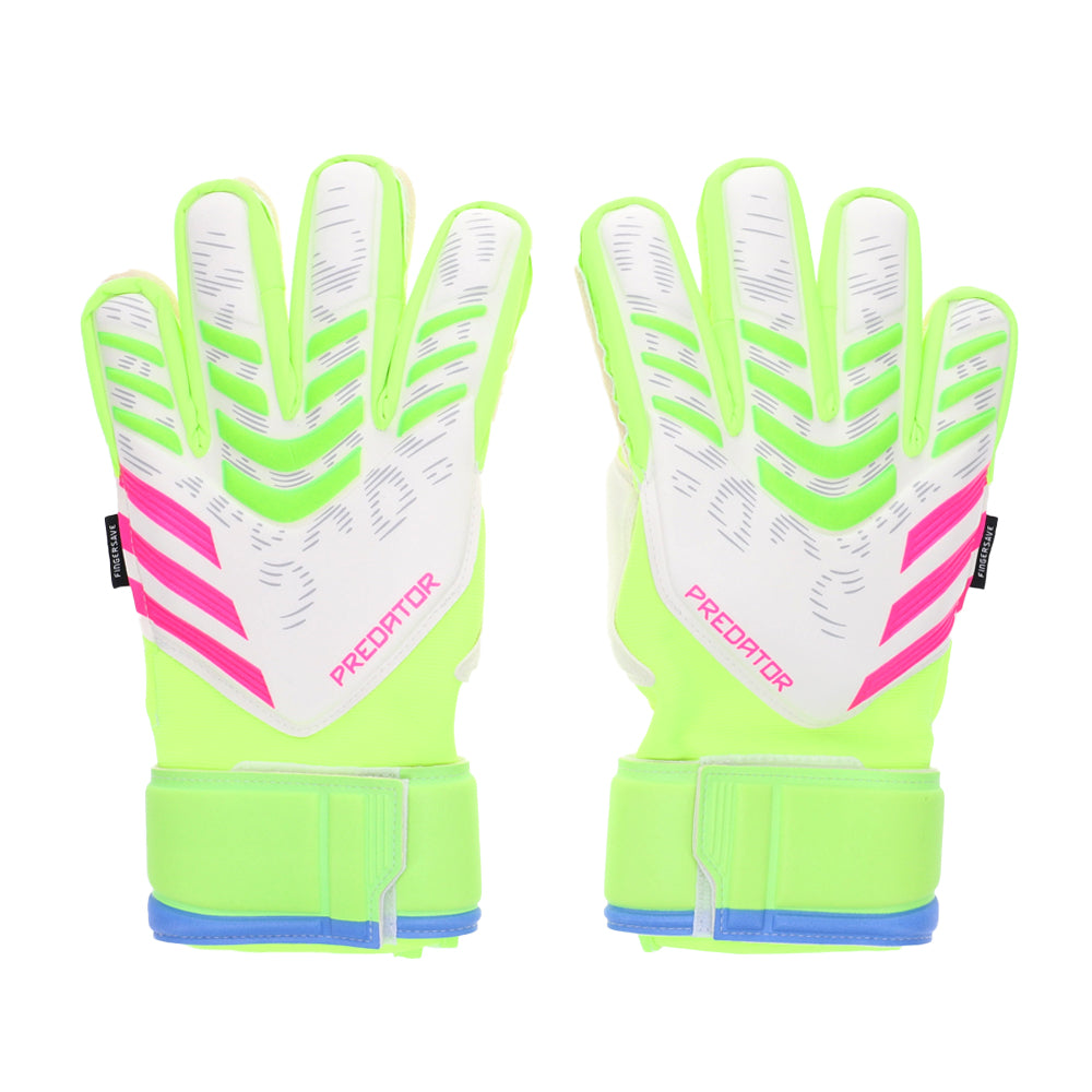 Shop White Mens Predator Match Fingersave Goalkeeper Gloves