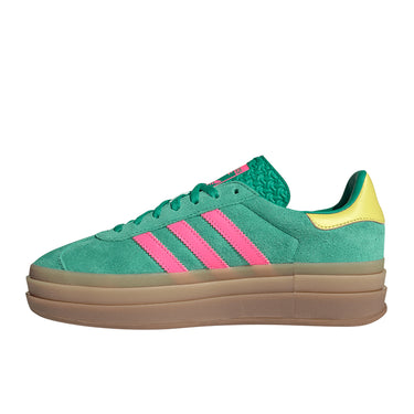 adidas Originals Gazelle Bold Women's Court Green/Lucid Pink/Pure Sulfur Shoes, Size: 9