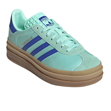 Women's adidas Gazelle Bold Clear Mint/Lucid Blue/Gold Metallic / 8.5