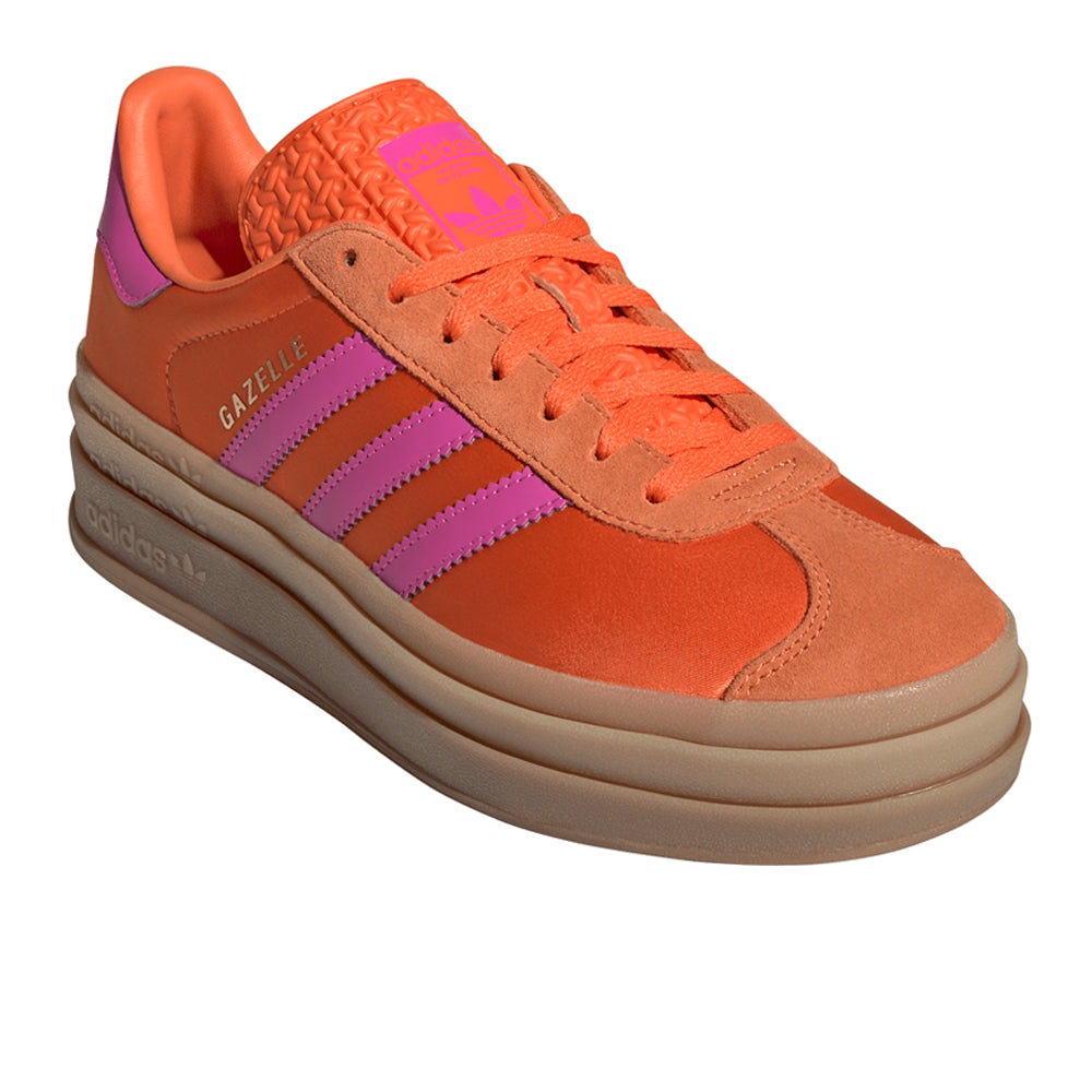 Shop Orange Womens Gazelle Bold Lace Up Sneakers Shoebacca Shop Orange Womens Gazelle Bold Lace Up Sneakers Shoebacca