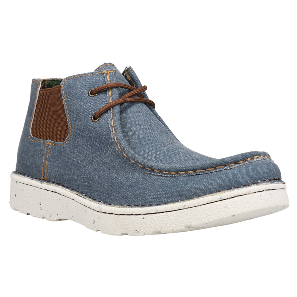Shop Blue Mens Justin Boots Hudson Moc Toe Chukka Boots – Shoebacca