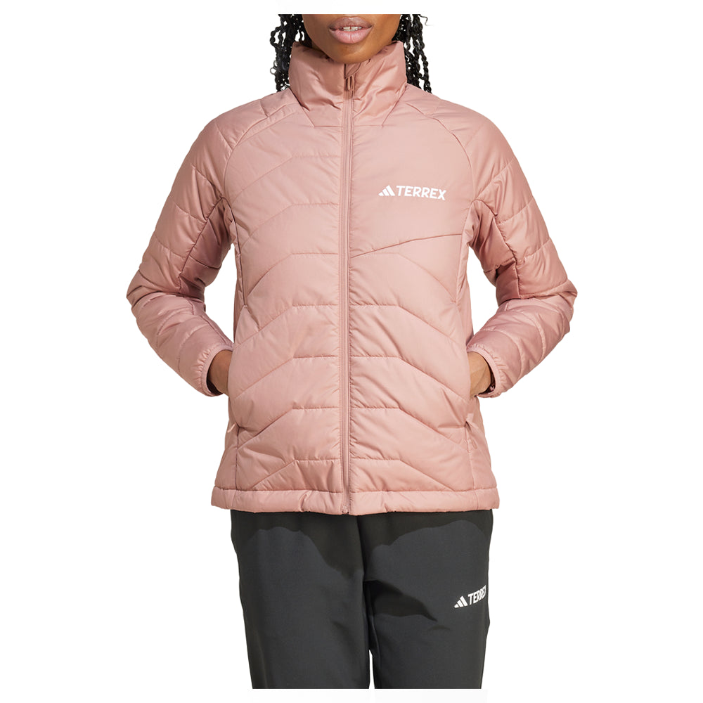 Shop Pink Womens Terrex Multi Synthetic Insulated Full Zip Jacket