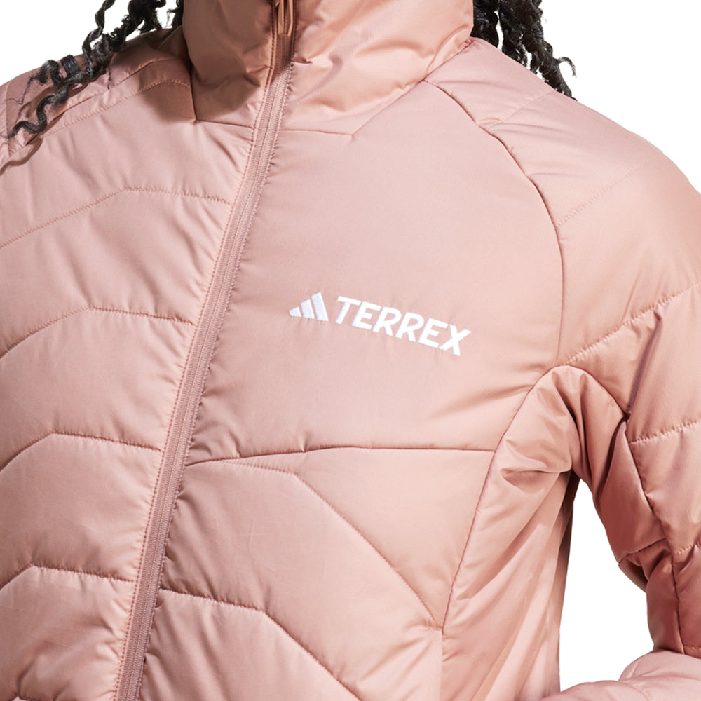 Shop Pink Womens Terrex Multi Synthetic Insulated Full Zip Jacket