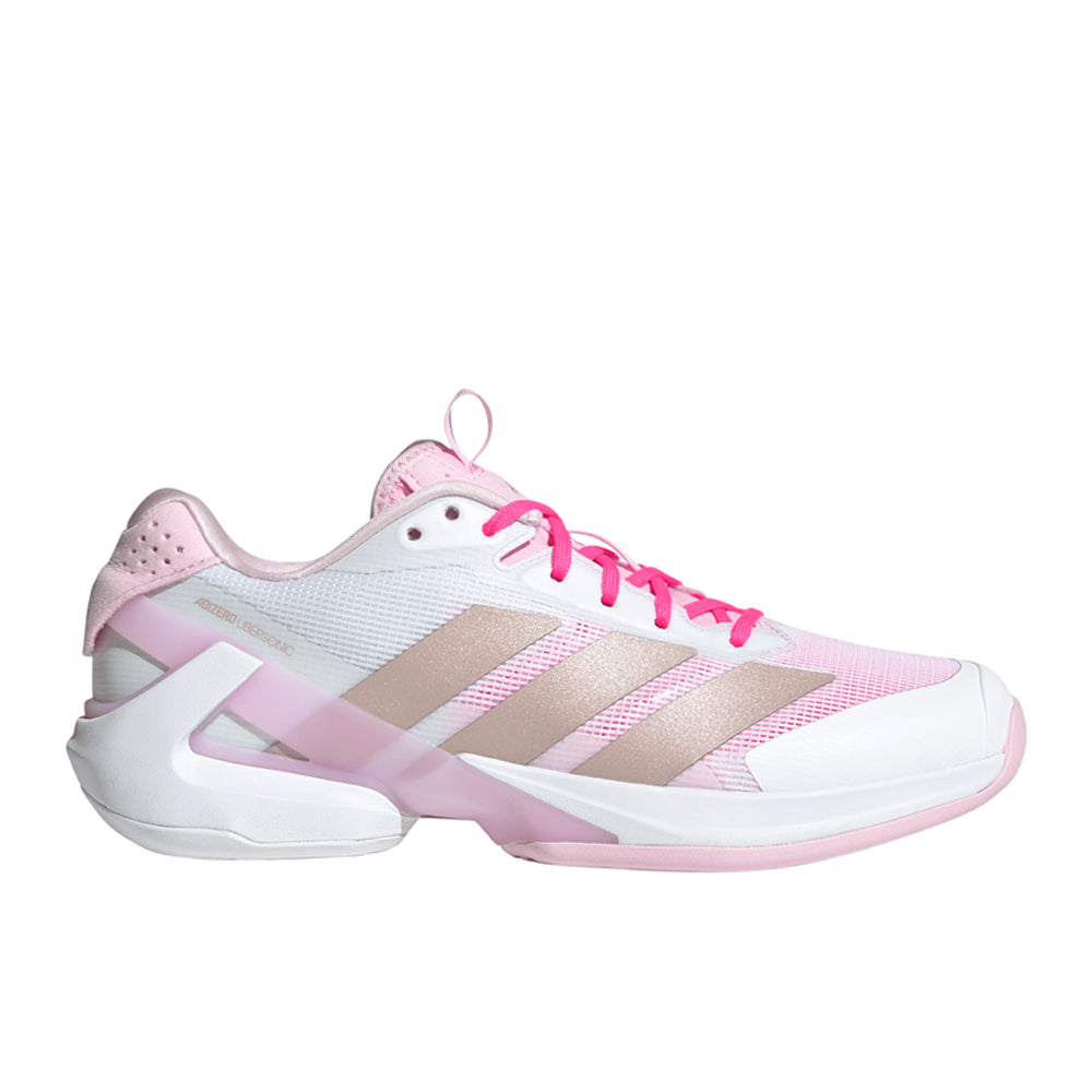 adidas Women's Adizero Ubersonic 5 Tennis Shoes, White/Ash Peacoat/Lucid Pink, Size 8.5 adidas Women's Adizero Ubersonic 5 Tennis Shoes, White/Ash Peacoat/Lucid Pink, Size 8.5