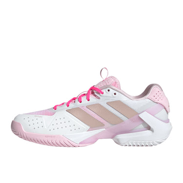 adidas gazelle silver green womens adidas Women's Adizero Ubersonic 5 Tennis Shoes, White/Ash Peacoat/Lucid Pink, Size 8.5