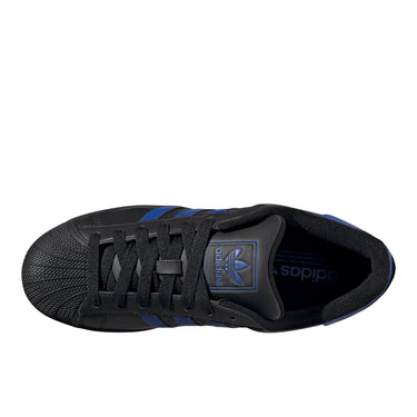 Men's adidas Superstar II Shoes - Black/Blue 10 Men's adidas Superstar II Shoes - Black/Blue 10
