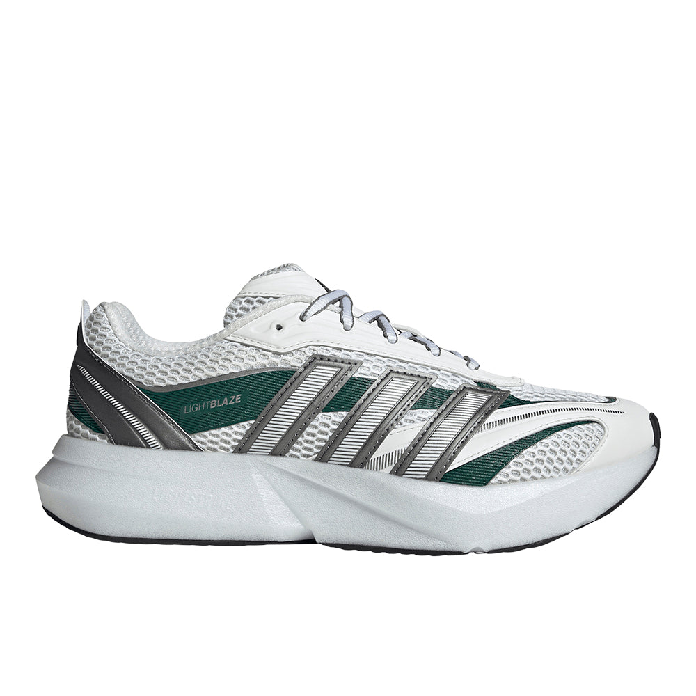 Shop Silver, White Mens Lightblaze Glow Lace Up Sneakers – Shoebacca