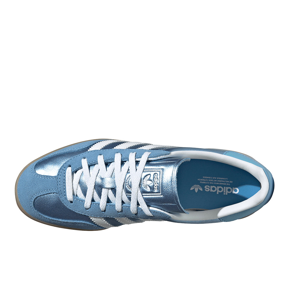 Shop Blue Womens Gazelle Indoor Lace Up Sneakers – Shoebacca