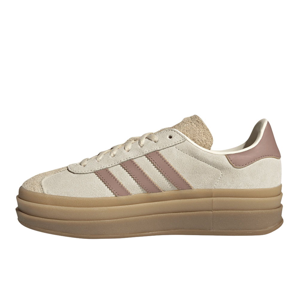 Shop Beige Womens Gazelle Bold Lace Up Sneakers – Shoebacca