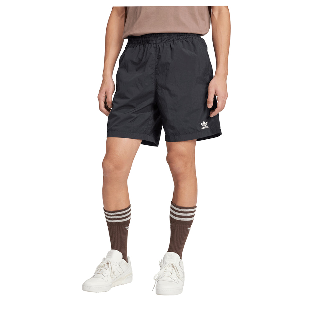 Shop Black Mens Trefoil Essentials Woven Shorts – Shoebacca