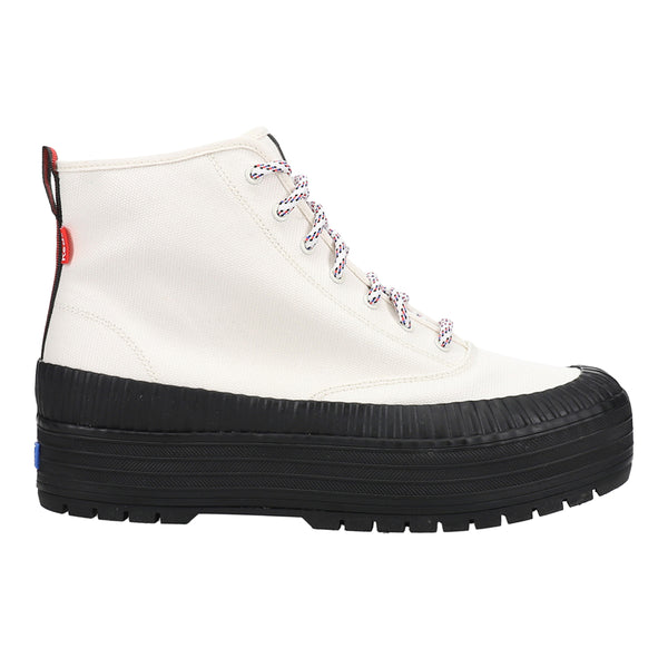 Shop White Womens Keds The Platform Mid Weatherized Splash Lace Up
