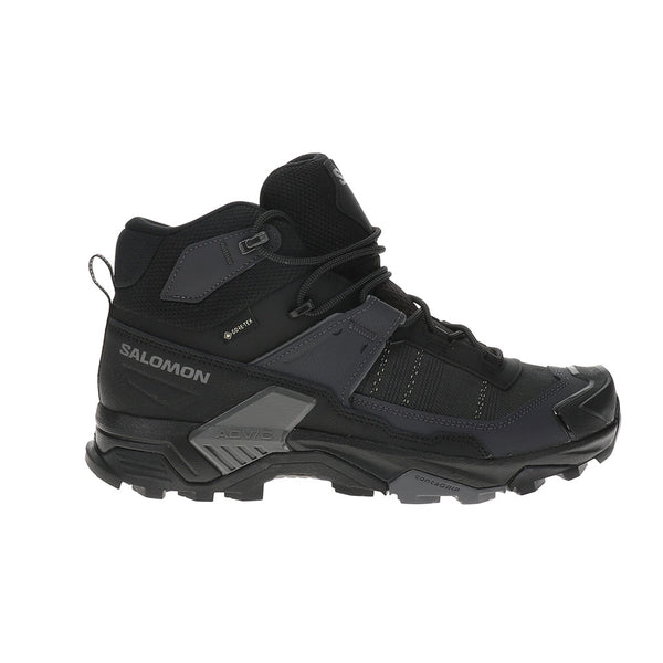 はつこ Shop Black Mens X Ultra 5 Mid Gore-Tex Round Toe Hiking Boots