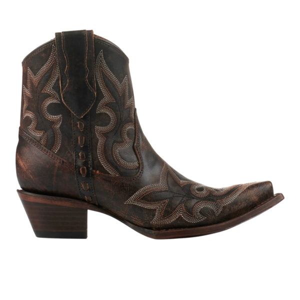 Cavenders Western Embroidered Boots Brown Leather Snip Toe Womens 9 B Cowboy REDTOP Brown Snip Toe Embroidered Rhinestone Comfortable  main image 3
