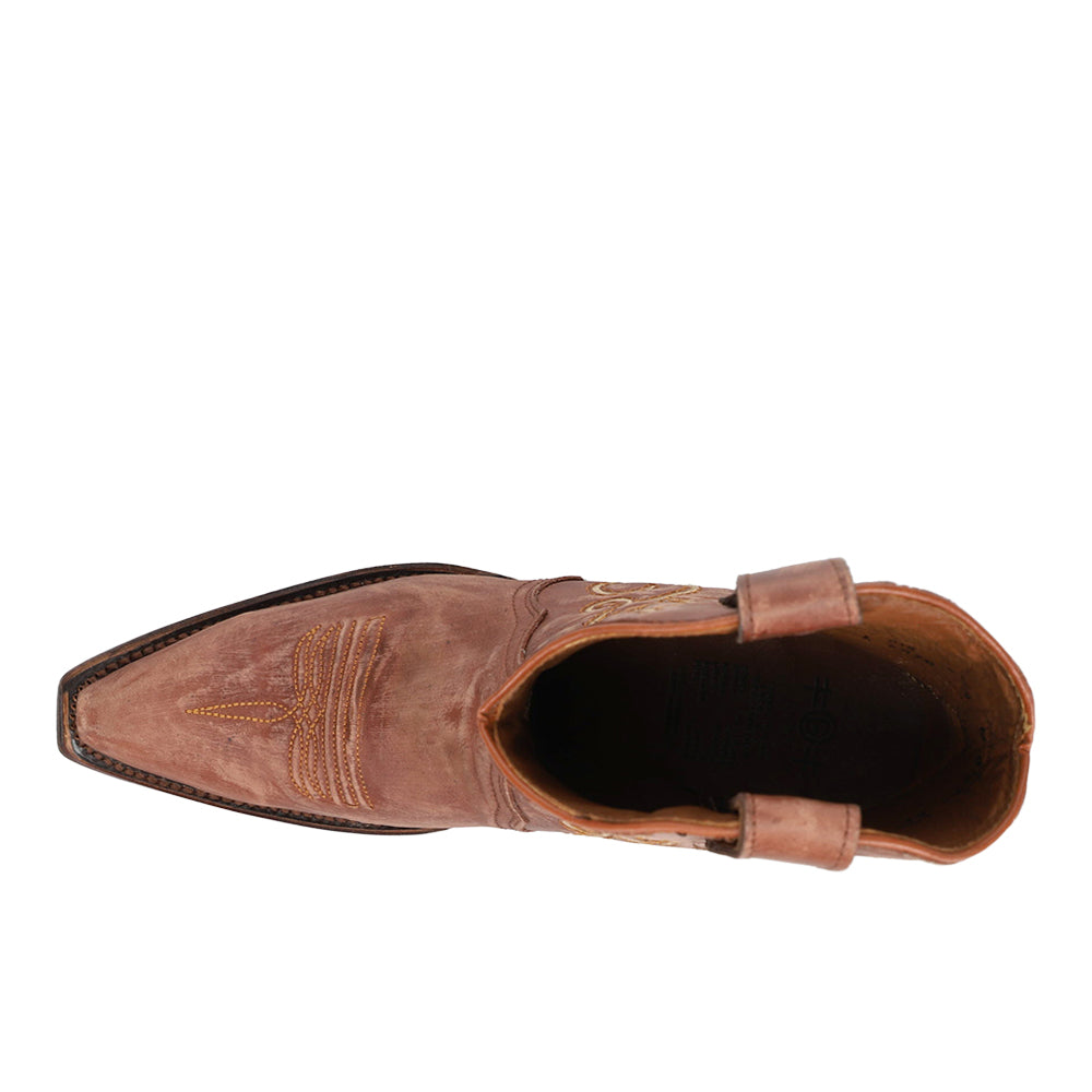 Shop Brown Womens Corral Boots Embroidered St? Snip Toe Pull On...